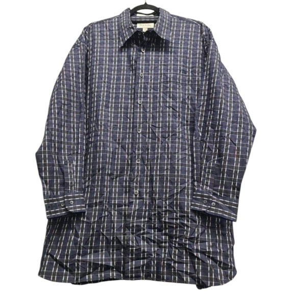 John W. Nordstrom Long-Sleeve Button Down Shirt Men's XL (Black/Blue) - Picture 1 of 8